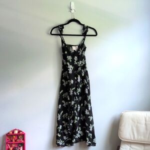 Audrey Parks Francesca's Wrap Around Black Floral Dress